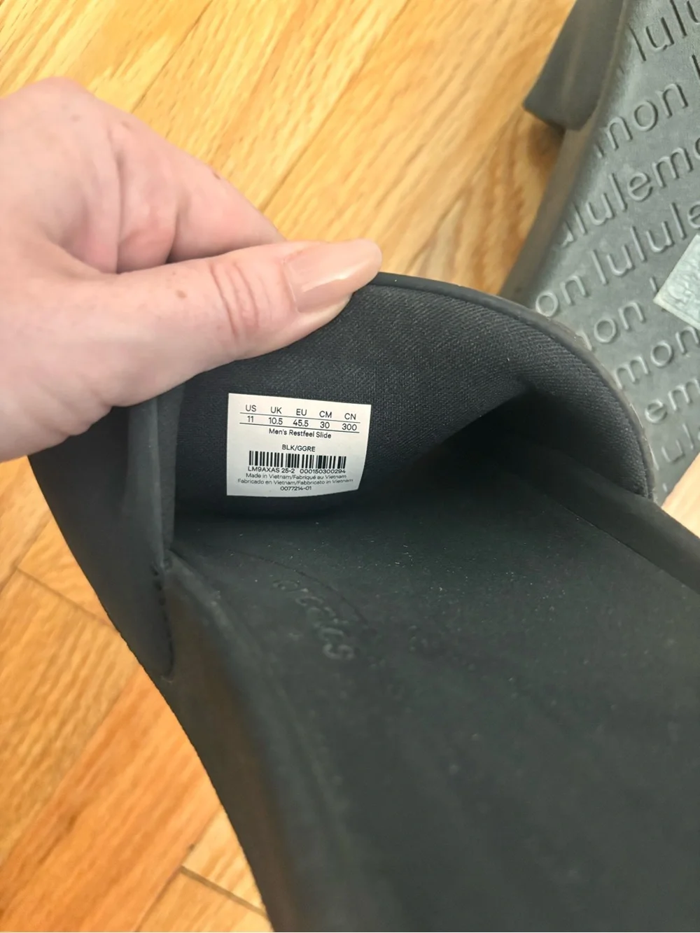 Men’s Lululemon Black Slide Sandals